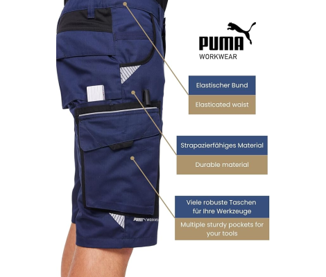PUMA WORKWEAR PRECISION X Šortai, tamsiai mėlyni 30-1522 3