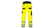 Portwest PW303 Hi-Vis lengvo svorio tamprios darbo kelnės (geltona/juoda) 3